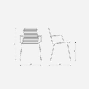 Outdoor Chair With Armrests - Image 3